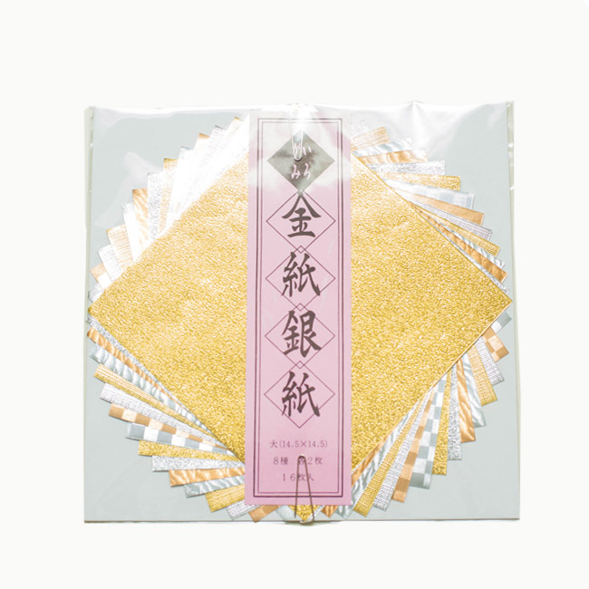いろがみ 金紙銀紙 大 折り紙 紙司柿本